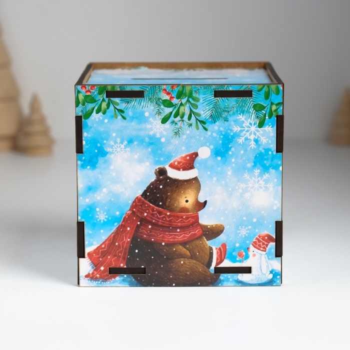 Копилка куб  Копилка куб "Коплю на мечту" 10х10х10 см