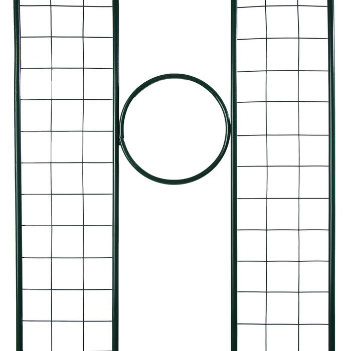 Шпалера, 200 × 50 × 1 см, металл, зелёная, «3 кольца» Шпалера, 200 × 50 × 1 см, металл, зелёная, «3 кольца»
