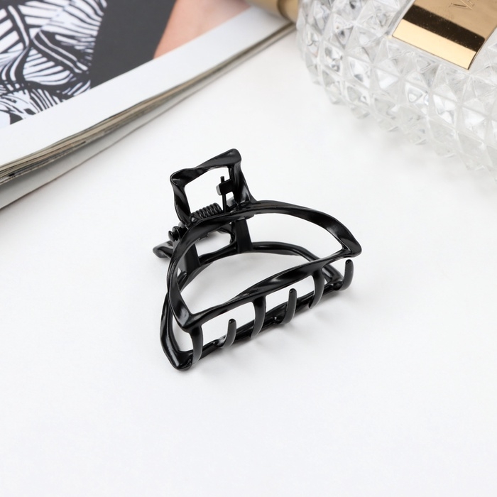 Краб для волос Краб для волос "Cабина" дуга, 4 см, чёрный