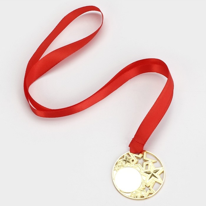 Медаль под нанесение «Ты звезда», d= 5 см. Цвет золото. С лентой Медаль под нанесение «Ты звезда», d= 5 см. Цвет золото. С лентой