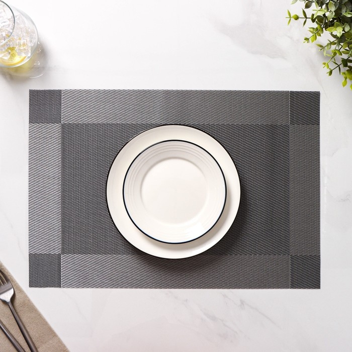 Салфетки сервировочные на стол Доляна «Шахматы», 45×30 см, 4 шт, цвет чёрный Салфетки сервировочные на стол Доляна «Шахматы», 45×30 см, 4 шт, цвет чёрный