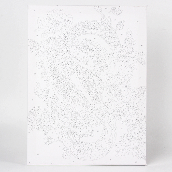 Картина по номерам на холсте с подрамником на новый год «Змея и цветы», 30 х 40 см, символ года 2025, новогодний набор для творчества Картина по номерам на холсте с подрамником на новый год «Змея и цветы», 30 х 40 см, символ года 2025, новогодний набор для творчества