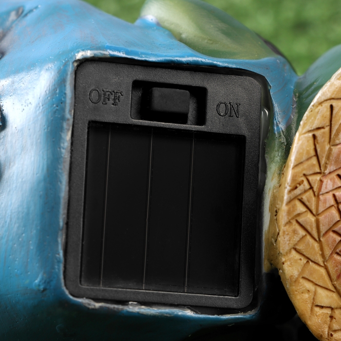 Садовый фонарь  Садовый фонарь "Лягушонок с бабочкой" 7х8х15см