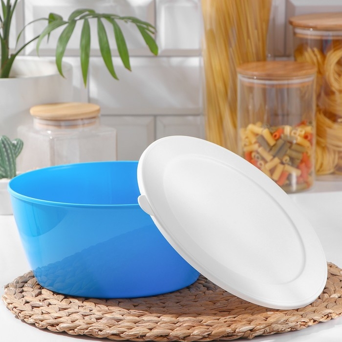 Чаша с крышкой, 3 л, цвет МИКС Чаша с крышкой, 3 л, цвет МИКС