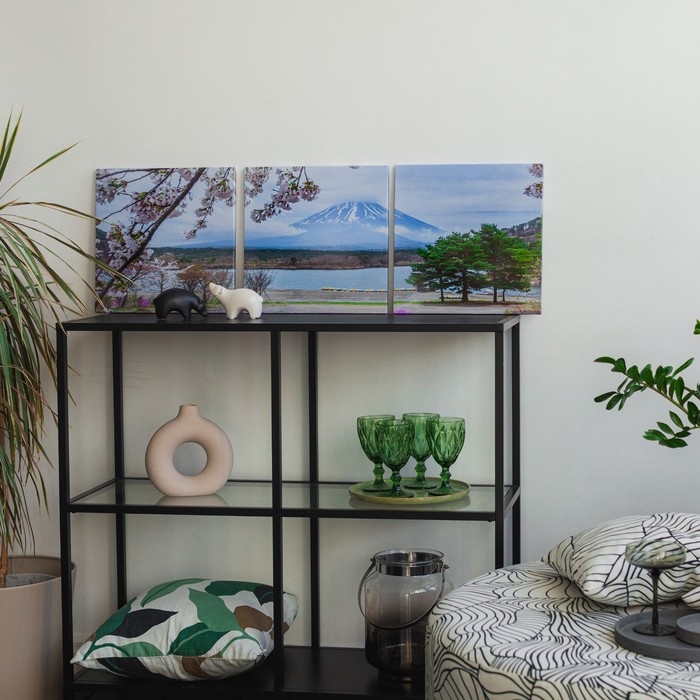 Модульная картина  Модульная картина "Фудзияма" (3-35х35) 35х105 см