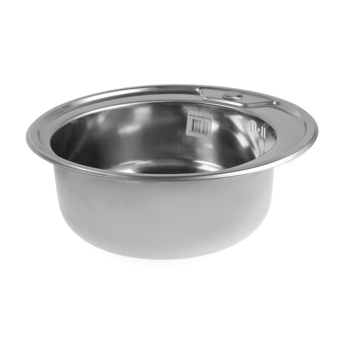 Мойка кухонная MIXLINE 528183, врезная, толщина 0.6 мм, 49х49х18 см, вып. 3 1/2 Мойка кухонная MIXLINE 528183, врезная, толщина 0.6 мм, 49х49х18 см, вып. 3 1/2", с сифоном