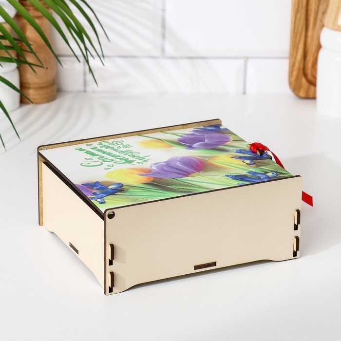 Деревянная шкатулка для чайных пакетиков 17,9х15,6х7,4 см Деревянная шкатулка для чайных пакетиков 17,9х15,6х7,4 см