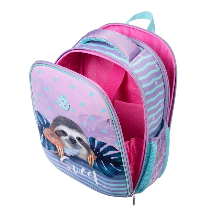 Рюкзак каркасный, Hatber, Ergonomic Plus, 38 х 29 х 16, с термосумкой, «Милый ленивец» Рюкзак каркасный, Hatber, Ergonomic Plus, 38 х 29 х 16, с термосумкой, «Милый ленивец»