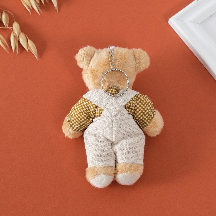 Брелок текстиль Брелок текстиль "Мишка в комбезе" 8,5х4х12,5 см