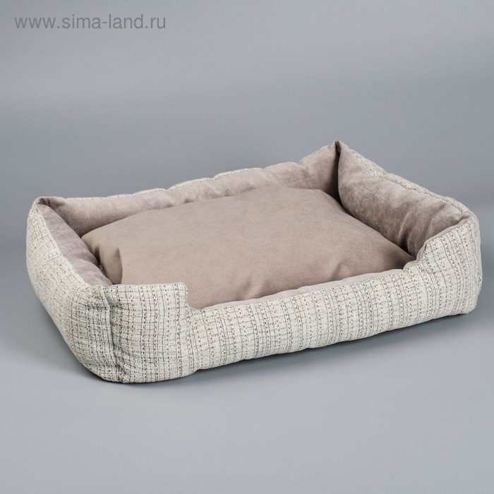 Лежанка-диван с двусторонней подушкой, 53 х 42 х 11 см, микс цветов Лежанка-диван с двусторонней подушкой, 53 х 42 х 11 см, микс цветов