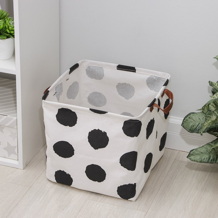 Корзина для хранения «Далматин», 33×33×31 см, цвет чёрно-белый Корзина для хранения «Далматин», 33×33×31 см, цвет чёрно-белый