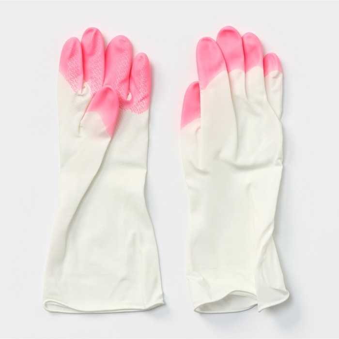 Перчатки хозяйственные Доляна, суперпрочные, размер L, ПВХ, цвет МИКС Перчатки хозяйственные Доляна, суперпрочные, размер L, ПВХ, цвет МИКС