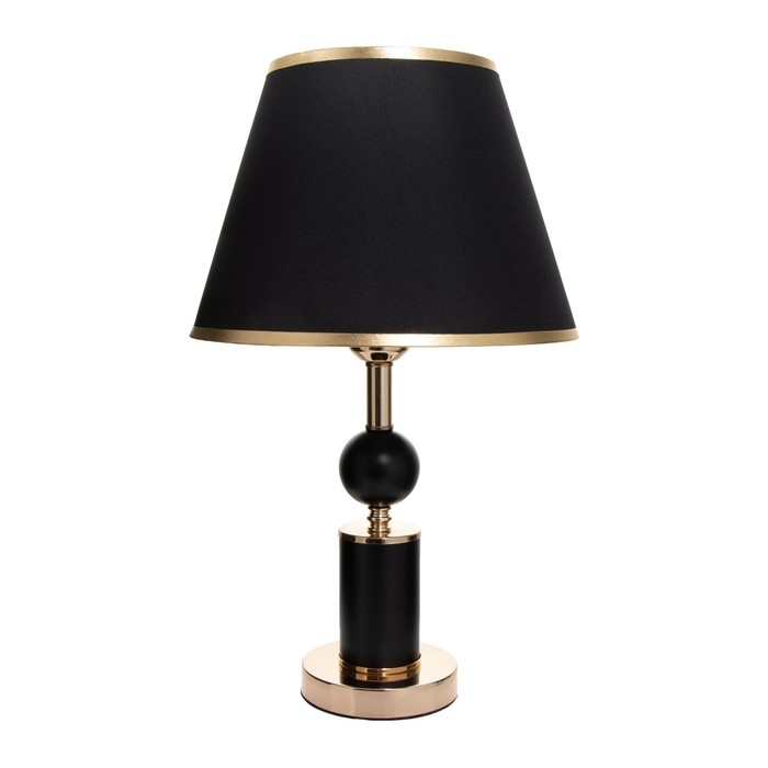 Настольная лампа Агата E27 40Вт черно-золотой 25х25х42,5 см RISALUX