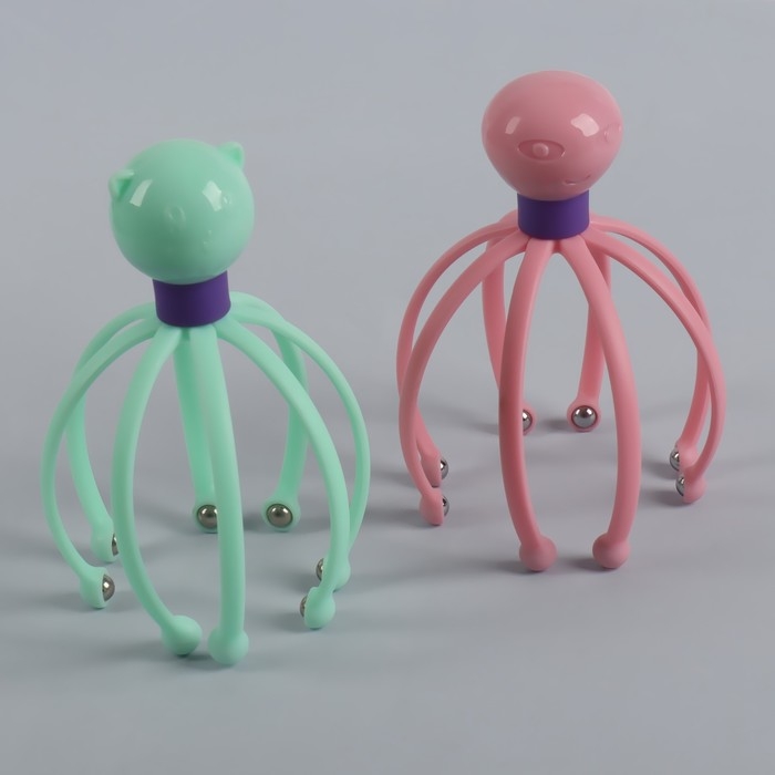 Массажёр «Мурашка» для головы, 15 × 10,5 см, 8 магнитов, цвет МИКС Массажёр «Мурашка» для головы, 15 × 10,5 см, 8 магнитов, цвет МИКС