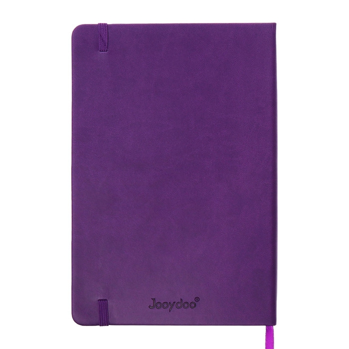 Ежедневник недатированный A5, 140л, клетка, кожзам, на резинке, синий срез, Фиолетовый Ежедневник недатированный A5, 140л, клетка, кожзам, на резинке, синий срез, Фиолетовый