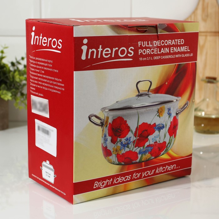 Кастрюля эмалированная «Пион», 3.1 л, индукция Кастрюля эмалированная «Пион», 3.1 л, индукция