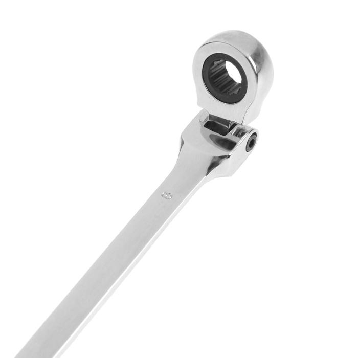 Ключ комбинированный трещоточный шарнирный ТУНДРА, CrV, полированный, 72 зуба, 8 мм Ключ комбинированный трещоточный шарнирный ТУНДРА, CrV, полированный, 72 зуба, 8 мм