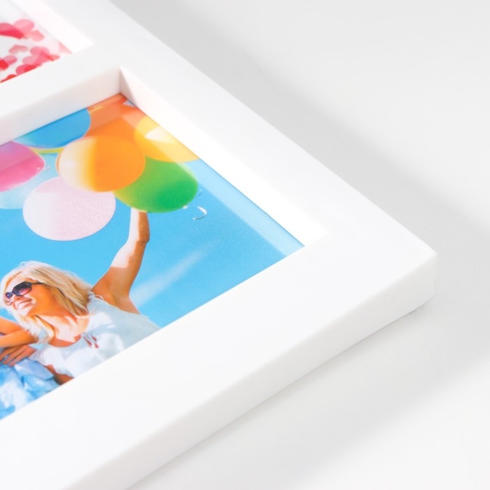 Мультирамка  Мультирамка "СЕМЬЯ" коллаж на 4 фото 10х15 см, белый с золотым