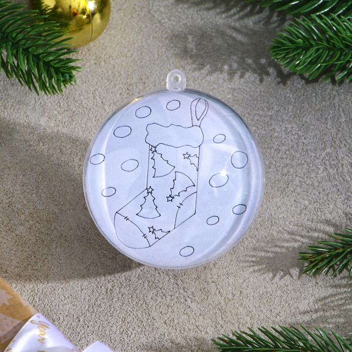 Ёлочное украшение под раскраску «Ёлочки» размер: 8 см; 2 шт., кисть Ёлочное украшение под раскраску «Ёлочки» размер: 8 см; 2 шт., кисть