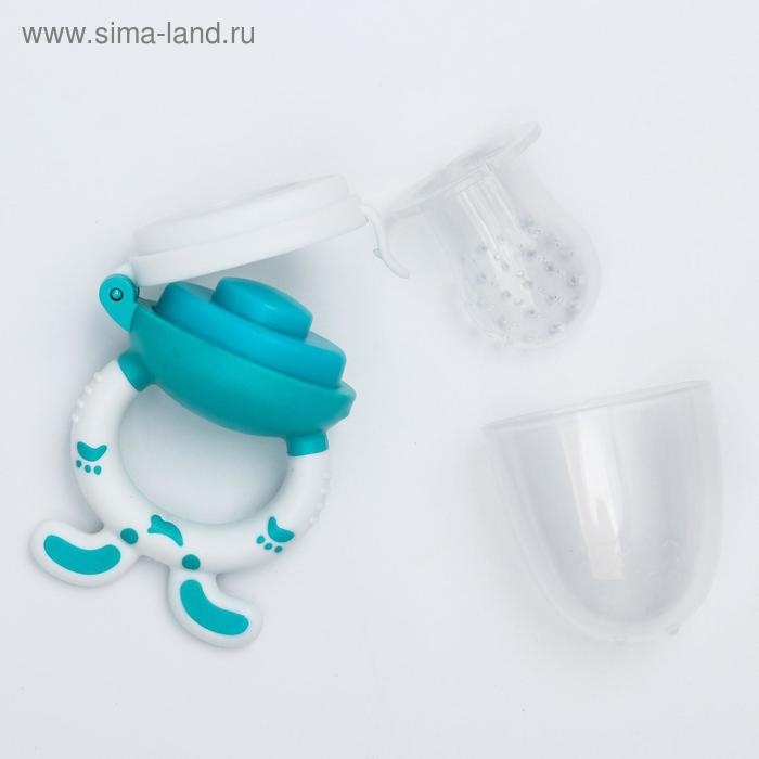 Ниблер для прикорма, с силиконовой сеточкой «Зайчик», цвет голубой Ниблер для прикорма, с силиконовой сеточкой «Зайчик», цвет голубой