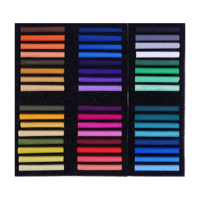 Пастель сухая, набор 48 цветов, Soft, Пастель сухая, набор 48 цветов, Soft, "Аква-Колор" (художественная)