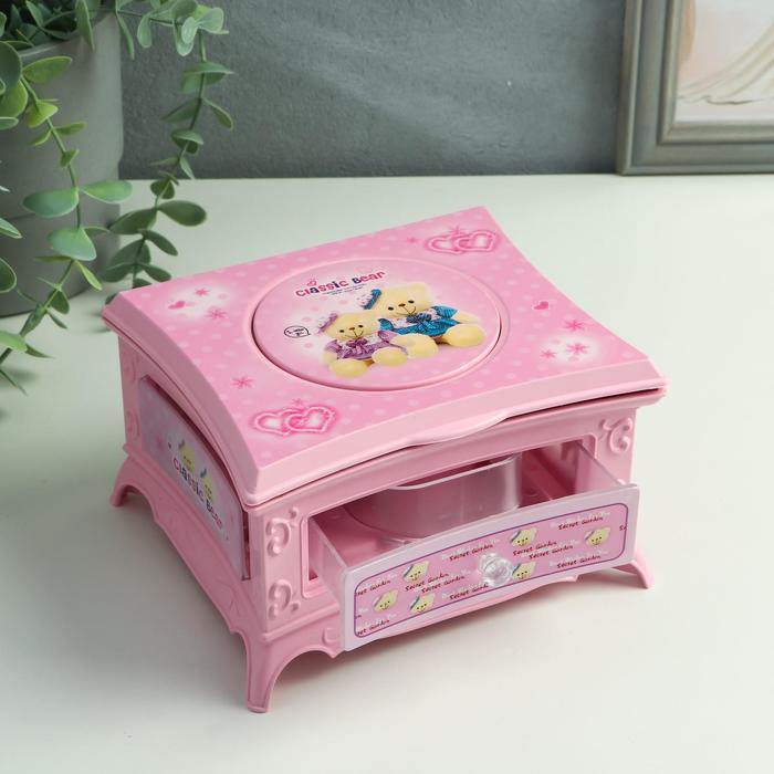Шкатулка музыкальная Шкатулка музыкальная "Розовый ларец" 15х9х13,5 см