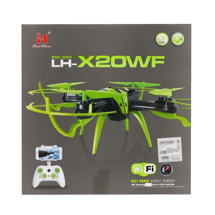 Квадрокоптер LH-X20WF, камера, передача изображения на смартфон, Wi-FI, цвет чёрно-оранжевый Квадрокоптер LH-X20WF, камера, передача изображения на смартфон, Wi-FI, цвет чёрно-оранжевый