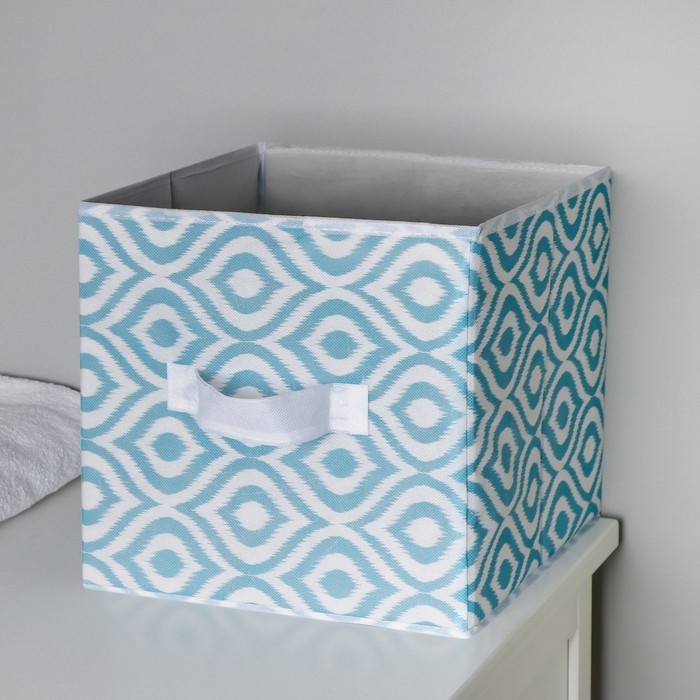Короб для хранения Доляна «Лагуна», 27×27×27 см, цвет бирюзовый Короб для хранения Доляна «Лагуна», 27×27×27 см, цвет бирюзовый