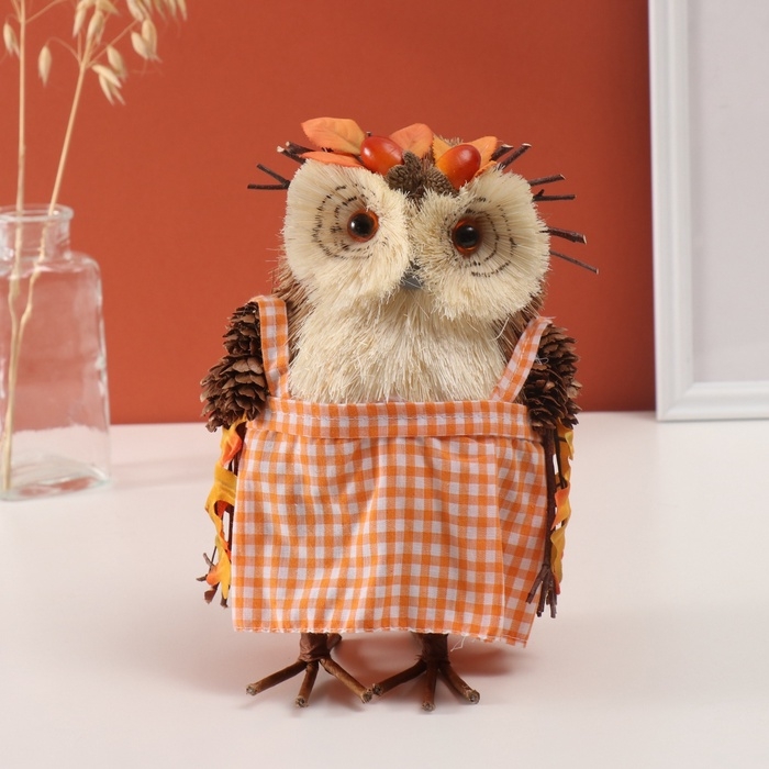 Декор Декор "Сова в сарафане в осеннем венке" 21х13х15 см