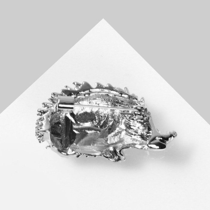 Брошь Брошь "Ёжик" счастье, цвет серебра