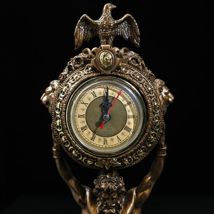 Часы настольные интерьерные каминные Часы настольные интерьерные каминные "Атлант", 15 х 15 х 38 см 3940749