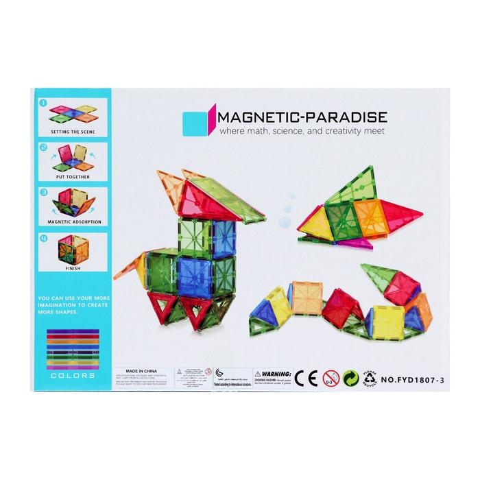 Конструктор магнитный «Геометрические фигуры», 36 деталей Конструктор магнитный «Геометрические фигуры», 36 деталей