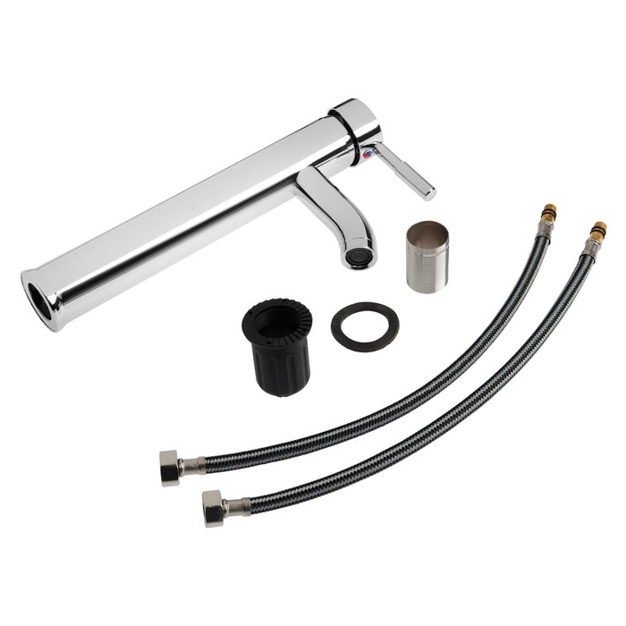 Смеситель для раковины ZEIN ZC2046, картридж керамика 35 мм, высокий, хром Смеситель для раковины ZEIN ZC2046, картридж керамика 35 мм, высокий, хром