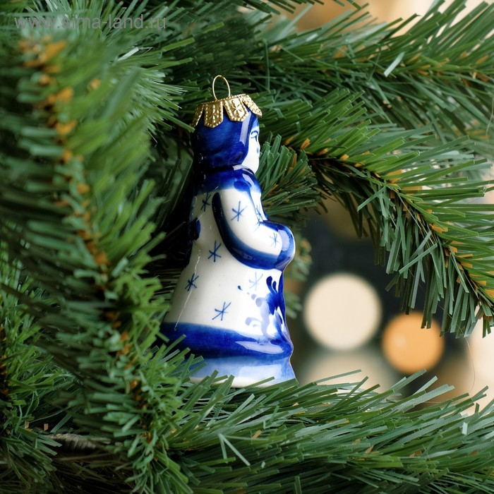 Сувенир на ёлку Сувенир на ёлку "Снегурочка", 9 см, гжель