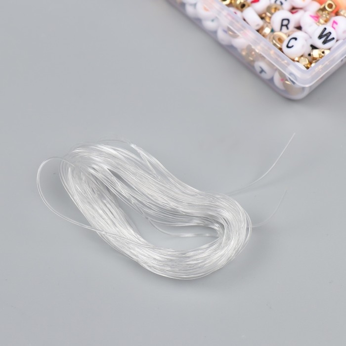 Бусины в шкатулке Бусины в шкатулке "Разноцветные" нить 0,8 мм 5 м 12х8,4х2,2 см