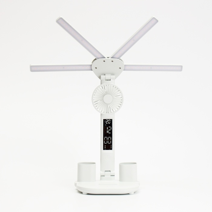 Часы - лампа электронные: календарь, термометр, органайзер, вентилятор, 7 Вт, 3 режима, USB Часы - лампа электронные: календарь, термометр, органайзер, вентилятор, 7 Вт, 3 режима, USB