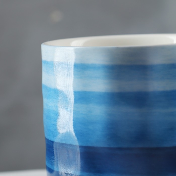 Кружка керамическая «Море», 350 мл, цвет голубой Кружка керамическая «Море», 350 мл, цвет голубой