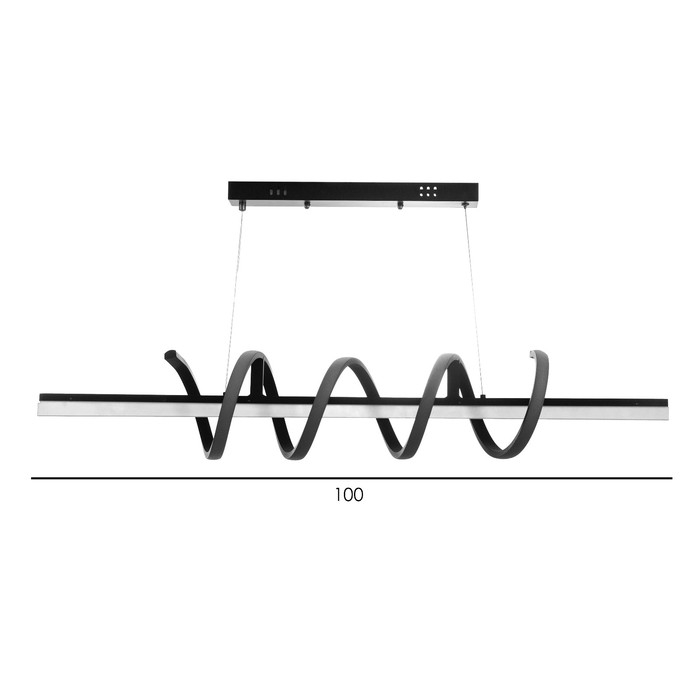 Светильник Светильник "Вихрь" LED 38Вт 6000К чёрный 100х18-110 см