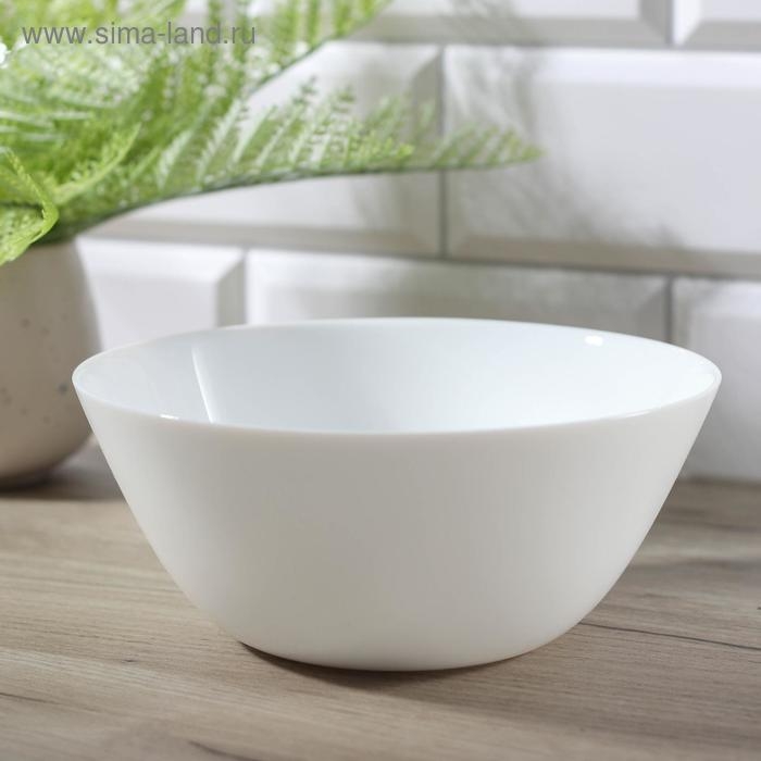 Салатник стеклокерамический ZELIE, d=18 см, цвет белый Салатник стеклокерамический ZELIE, d=18 см, цвет белый
