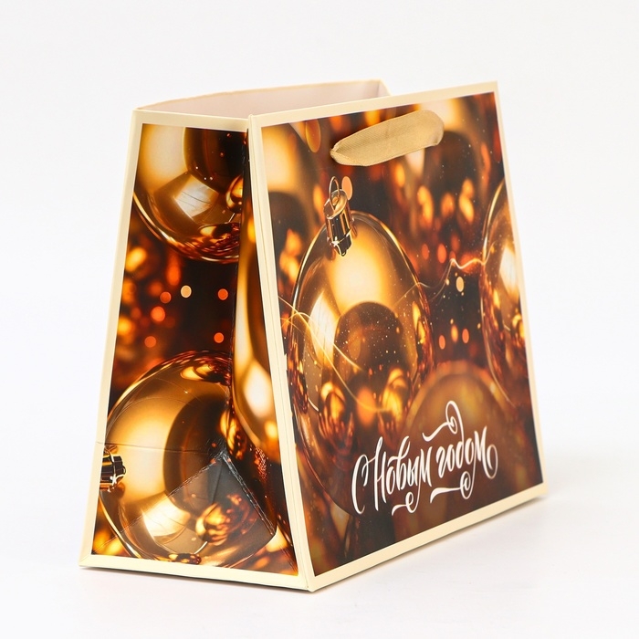 Пакет ламинированный «Золотые шары», MS 23 × 18 × 10 см Пакет ламинированный «Золотые шары», MS 23 × 18 × 10 см