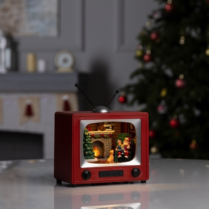 Светодиодная фигура «Рождественский вечер» 15.5 × 14 × 10.5 см, полистоун, батарейки ААх3 (не в комплекте), USB, свечение мульти