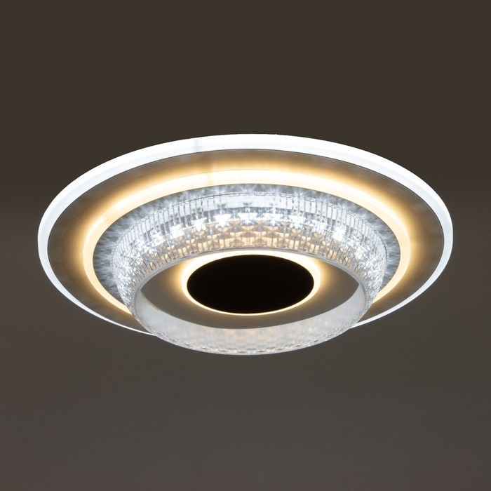 Люстра с ПДУ 1990/1 LED 130Вт 3000-6000К диммер белый 50х50х8 см BayerLux