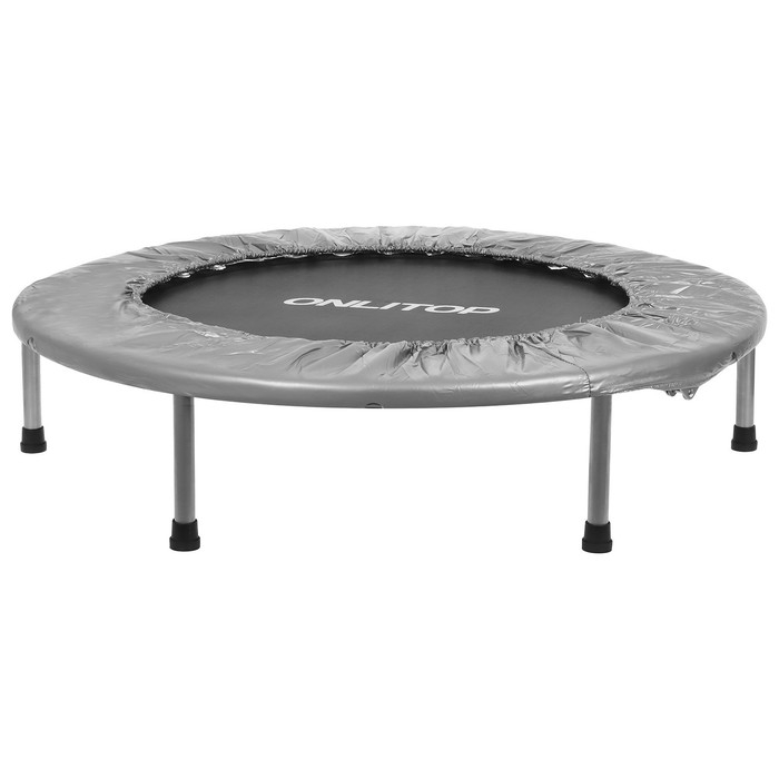 Батут детский ONLITOP, d=102 см, с держателем, цвет серый Батут детский ONLITOP, d=102 см, с держателем, цвет серый