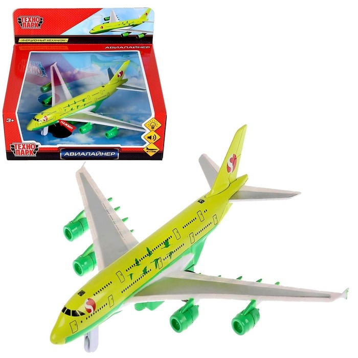 Модель самолёта металлическая «Авиалайнер S7», инерционный, светозвуковые эффекты, 17,5х19,5 см Модель самолёта металлическая «Авиалайнер S7», инерционный, светозвуковые эффекты, 17,5х19,5 см