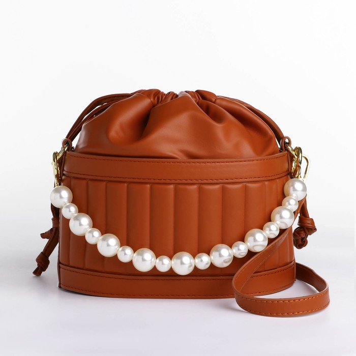 Сумка кросс-боди, отдел на шнурке, цвет рыжий Сумка кросс-боди, отдел на шнурке, цвет рыжий