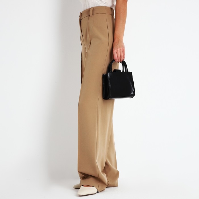 Сумка женская тоут на молнии, цвет чёрный