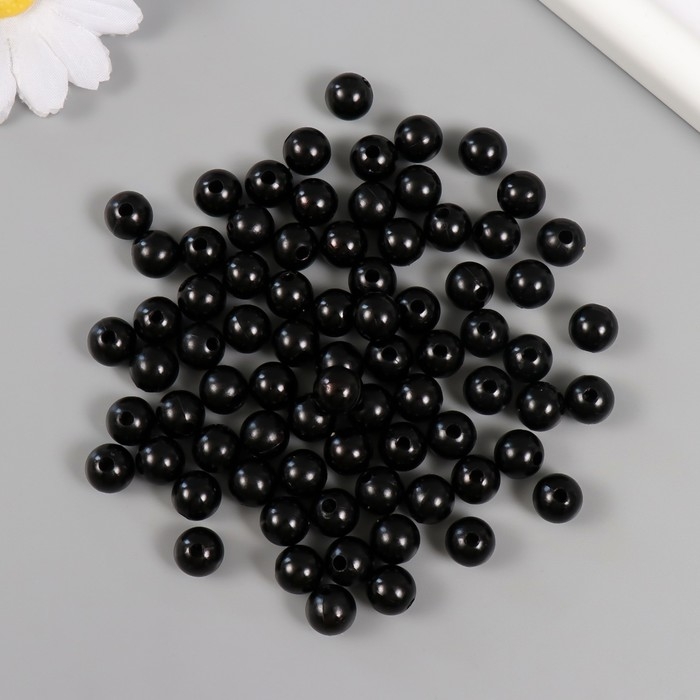 Набор бусин Набор бусин "Жемчуг" d 10 мм, 250 гр, чёрный