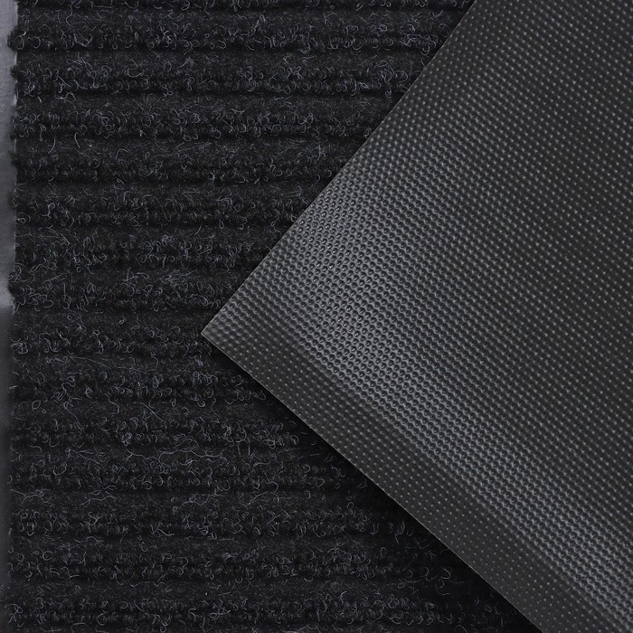 Коврик влаговпитывающий придверный с окантовкой Доляна «Стандарт», 40×60 см, цвет чёрный Коврик влаговпитывающий придверный с окантовкой Доляна «Стандарт», 40×60 см, цвет чёрный