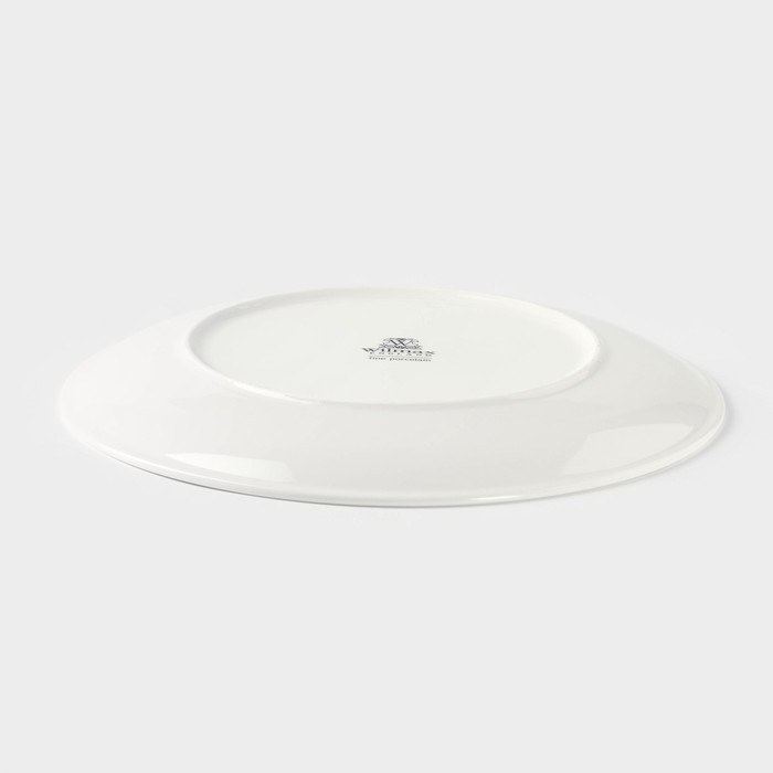 Тарелка фарфоровая обеденная с утолщённым краем Wilmax Olivia Pro, d=25,5 см, цвет белый Тарелка фарфоровая обеденная с утолщённым краем Wilmax Olivia Pro, d=25,5 см, цвет белый