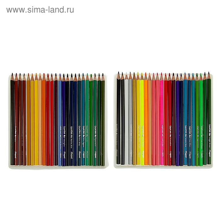 Карандаши трёхгранные, 48 цветов, Maped Color Peps, ударопрочный грифель Карандаши трёхгранные, 48 цветов, Maped Color Peps, ударопрочный грифель